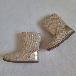 💙 Arizona Sequined Comfort Booties Size 11 Gold Fall Winter Warm